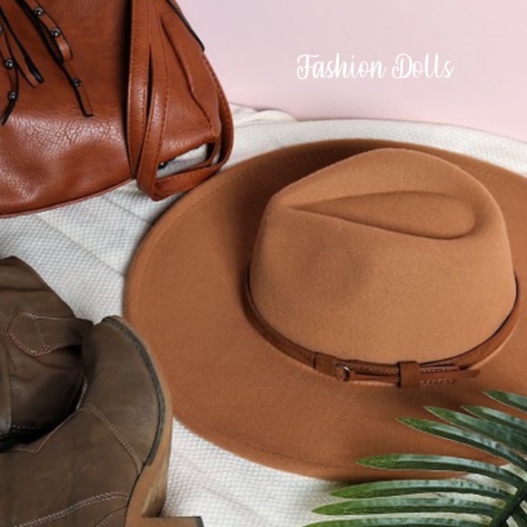 Dandy Life Pinched Wide Brim Hat New-Coffee - Picture 5 of 11